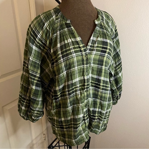 🎉SALE🎉$7 or 2 for$10🎉Time‎andTru,large12/14, long sleeve button down, scoop-neck